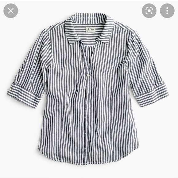 JCrew short sleeve striped blouse xs - Picture 11 of 11
